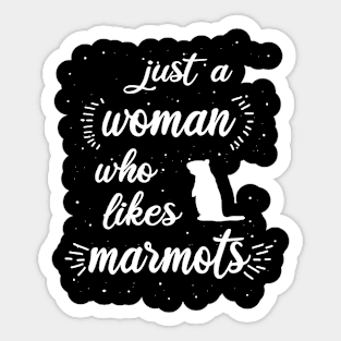 Frauen Murmeltier Liebhaber Spruch Schlummern Sticker